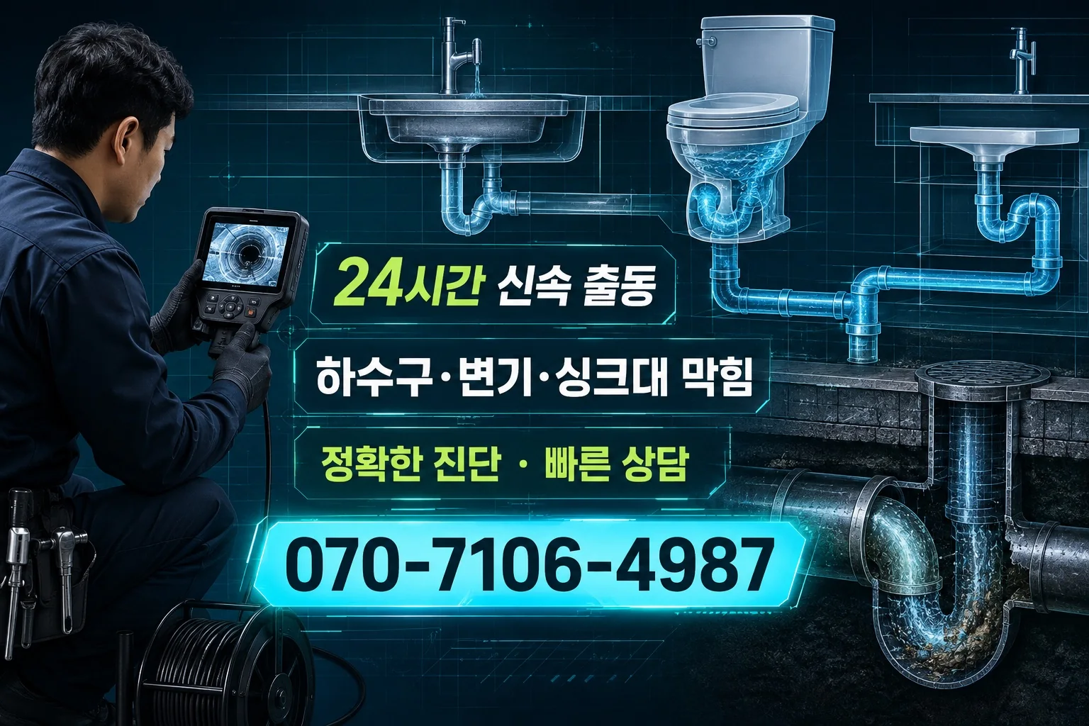 여울배관 청록 배관 진단 도면 서비스 안내